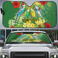 Australia Budgerigars Parakeets Personalised Auto Sun Shade Cute Budgies Santa Tropical Flowers