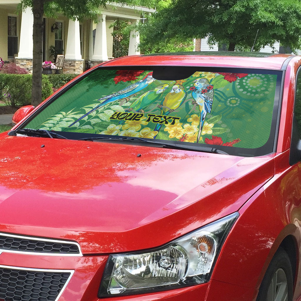 Australia Budgerigars Parakeets Personalised Auto Sun Shade Cute Budgies Santa Tropical Flowers