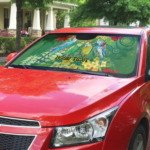 Australia Budgerigars Parakeets Personalised Auto Sun Shade Cute Budgies Santa Tropical Flowers