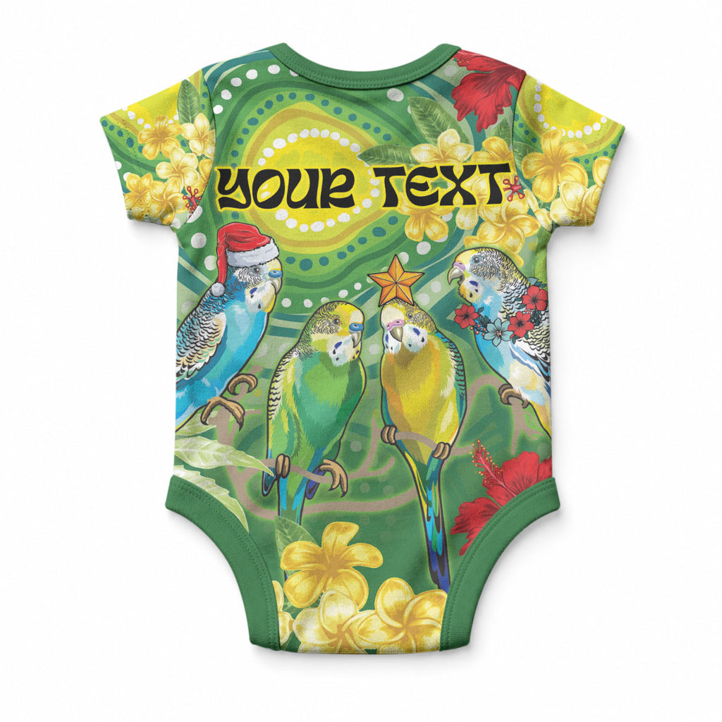 Australia Budgerigars Parakeets Personalised Baby Onesie Cute Budgies Santa Tropical Flowers