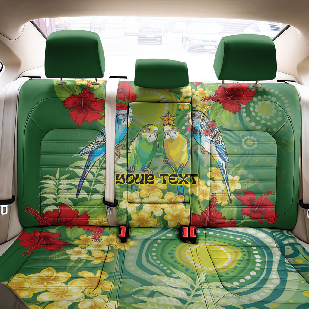Australia Budgerigars Parakeets Personalised Back Car Seat Cover Cute Budgies Santa Tropical Flowers