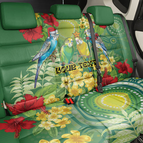 Australia Budgerigars Parakeets Personalised Back Car Seat Cover Cute Budgies Santa Tropical Flowers