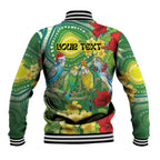 Australia Budgerigars Parakeets Personalised Baseball Jacket Cute Budgies Santa Tropical Flowers