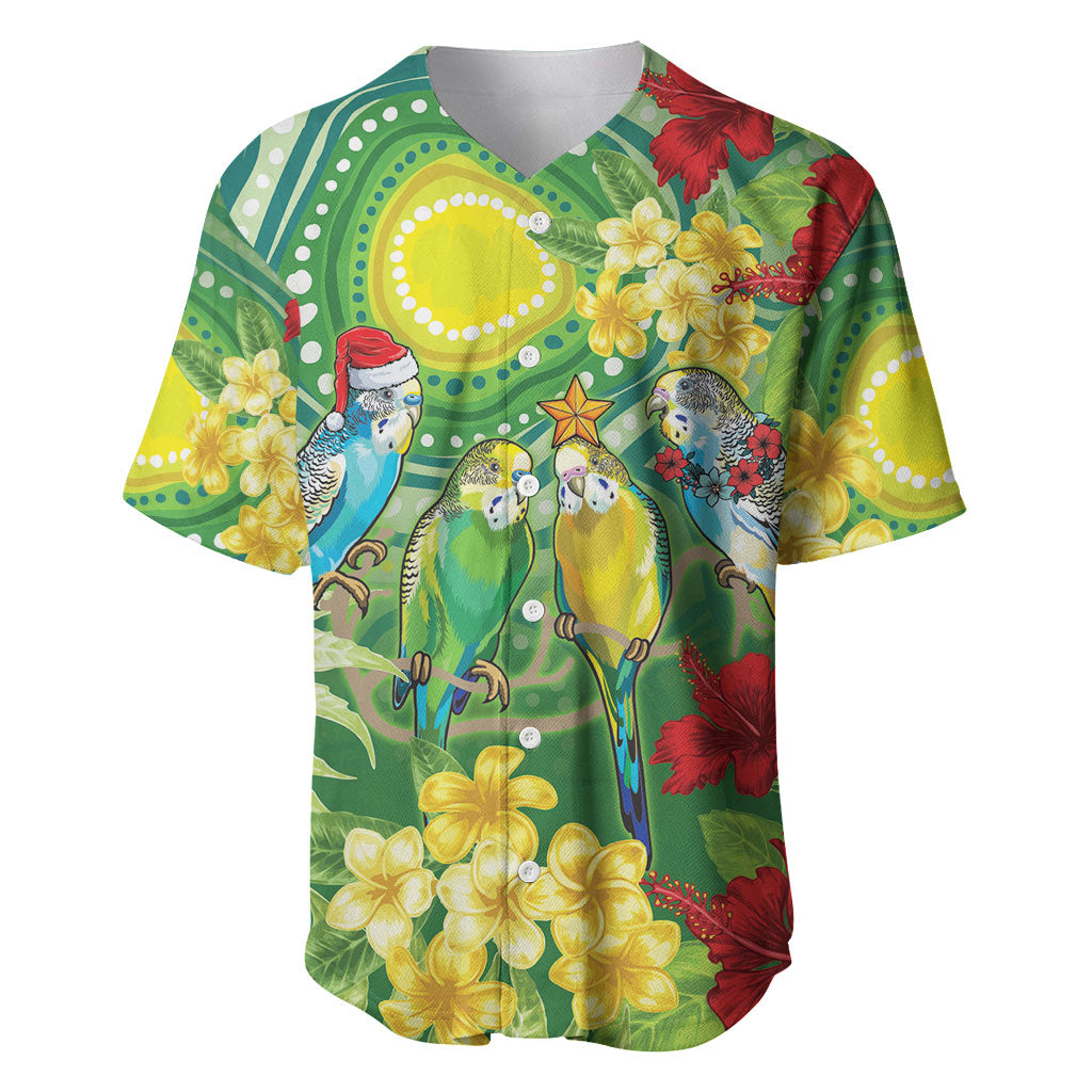 Australia Budgerigars Parakeets Personalised Baseball Jersey Cute Budgies Santa Tropical Flowers
