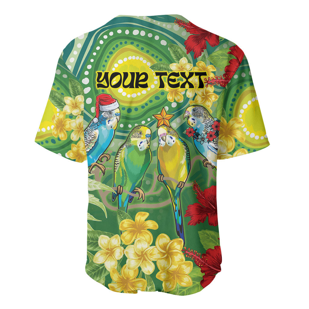 Australia Budgerigars Parakeets Personalised Baseball Jersey Cute Budgies Santa Tropical Flowers