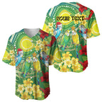 Australia Budgerigars Parakeets Personalised Baseball Jersey Cute Budgies Santa Tropical Flowers