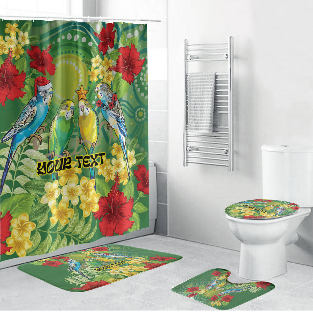 Australia Budgerigars Parakeets Personalised Bathroom Set Cute Budgies Santa Tropical Flowers