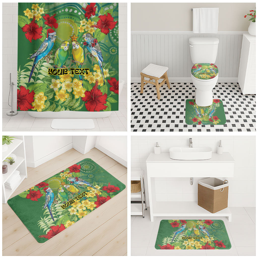 Australia Budgerigars Parakeets Personalised Bathroom Set Cute Budgies Santa Tropical Flowers