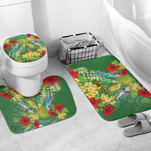 Australia Budgerigars Parakeets Personalised Bathroom Set Cute Budgies Santa Tropical Flowers