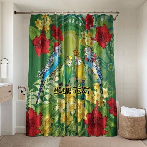 Australia Budgerigars Parakeets Personalised Bathroom Set Cute Budgies Santa Tropical Flowers