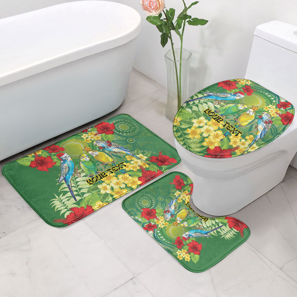 Australia Budgerigars Parakeets Personalised Bathroom Set Cute Budgies Santa Tropical Flowers