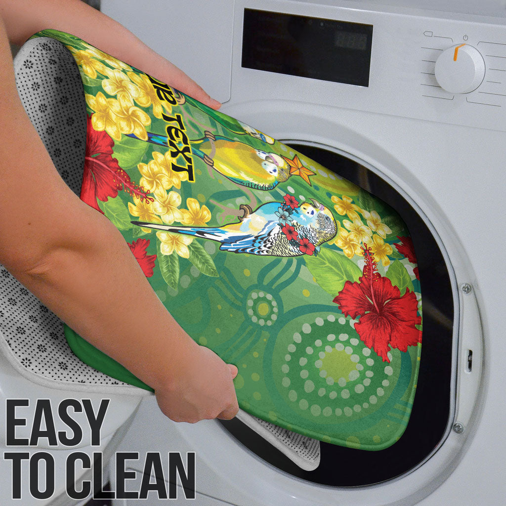 Australia Budgerigars Parakeets Personalised Bathroom Set Cute Budgies Santa Tropical Flowers
