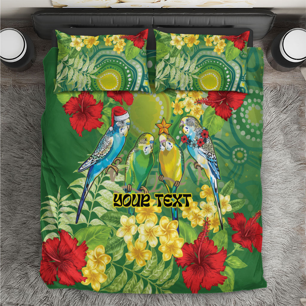 Australia Budgerigars Parakeets Personalised Bedding Set Cute Budgies Santa Tropical Flowers