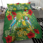 Australia Budgerigars Parakeets Personalised Bedding Set Cute Budgies Santa Tropical Flowers