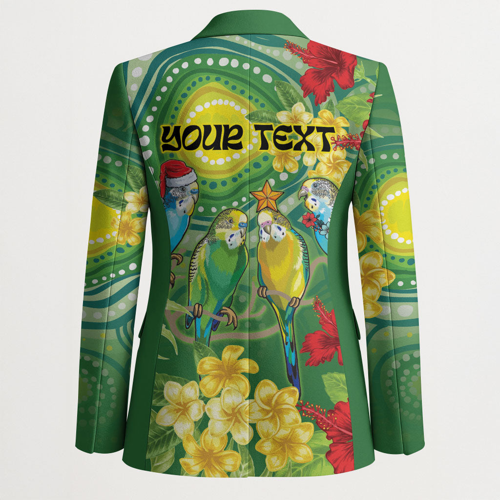 Australia Budgerigars Parakeets Personalised Blazer Cute Budgies Santa Tropical Flowers