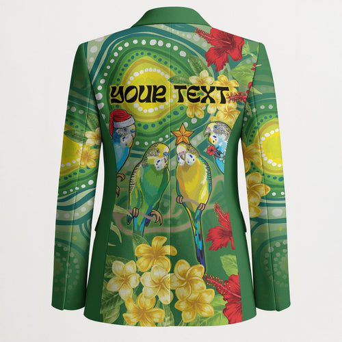 Australia Budgerigars Parakeets Personalised Blazer Cute Budgies Santa Tropical Flowers