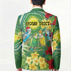 Australia Budgerigars Parakeets Personalised Blazer Cute Budgies Santa Tropical Flowers