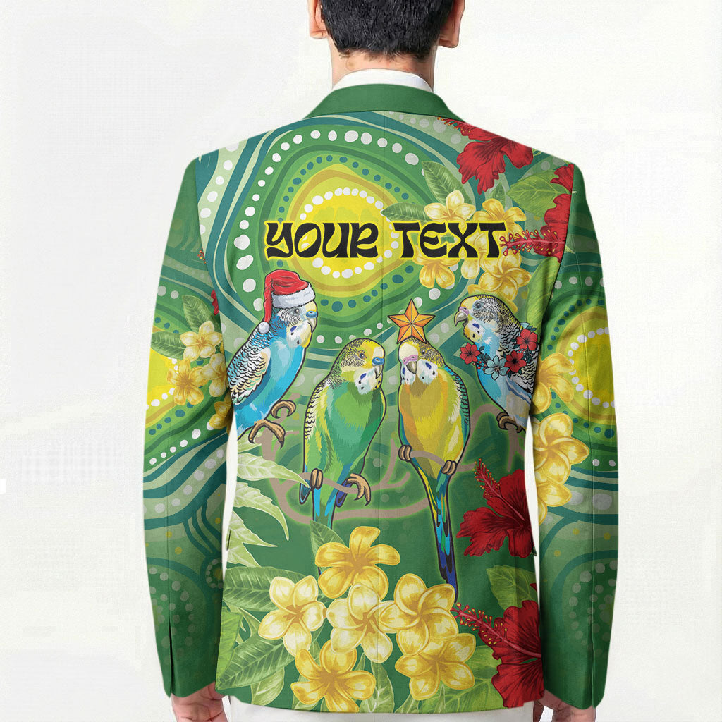 Australia Budgerigars Parakeets Personalised Blazer Cute Budgies Santa Tropical Flowers