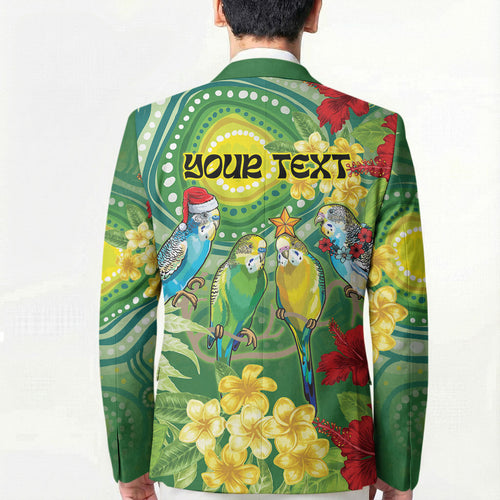 Australia Budgerigars Parakeets Personalised Blazer Cute Budgies Santa Tropical Flowers