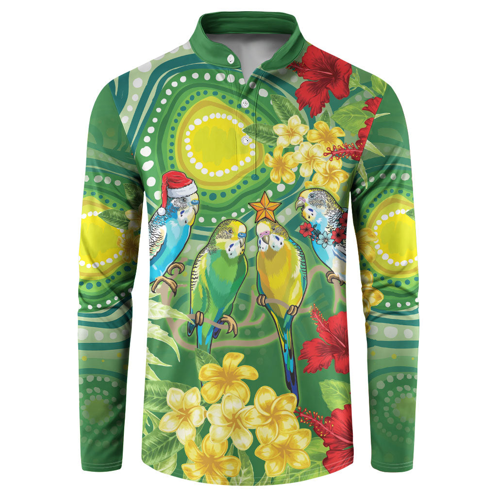 Australia Budgerigars Parakeets Personalised Button Sweatshirt Cute Budgies Santa Tropical Flowers