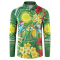 Australia Budgerigars Parakeets Personalised Button Sweatshirt Cute Budgies Santa Tropical Flowers