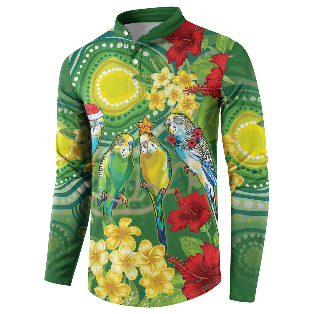 Australia Budgerigars Parakeets Personalised Button Sweatshirt Cute Budgies Santa Tropical Flowers