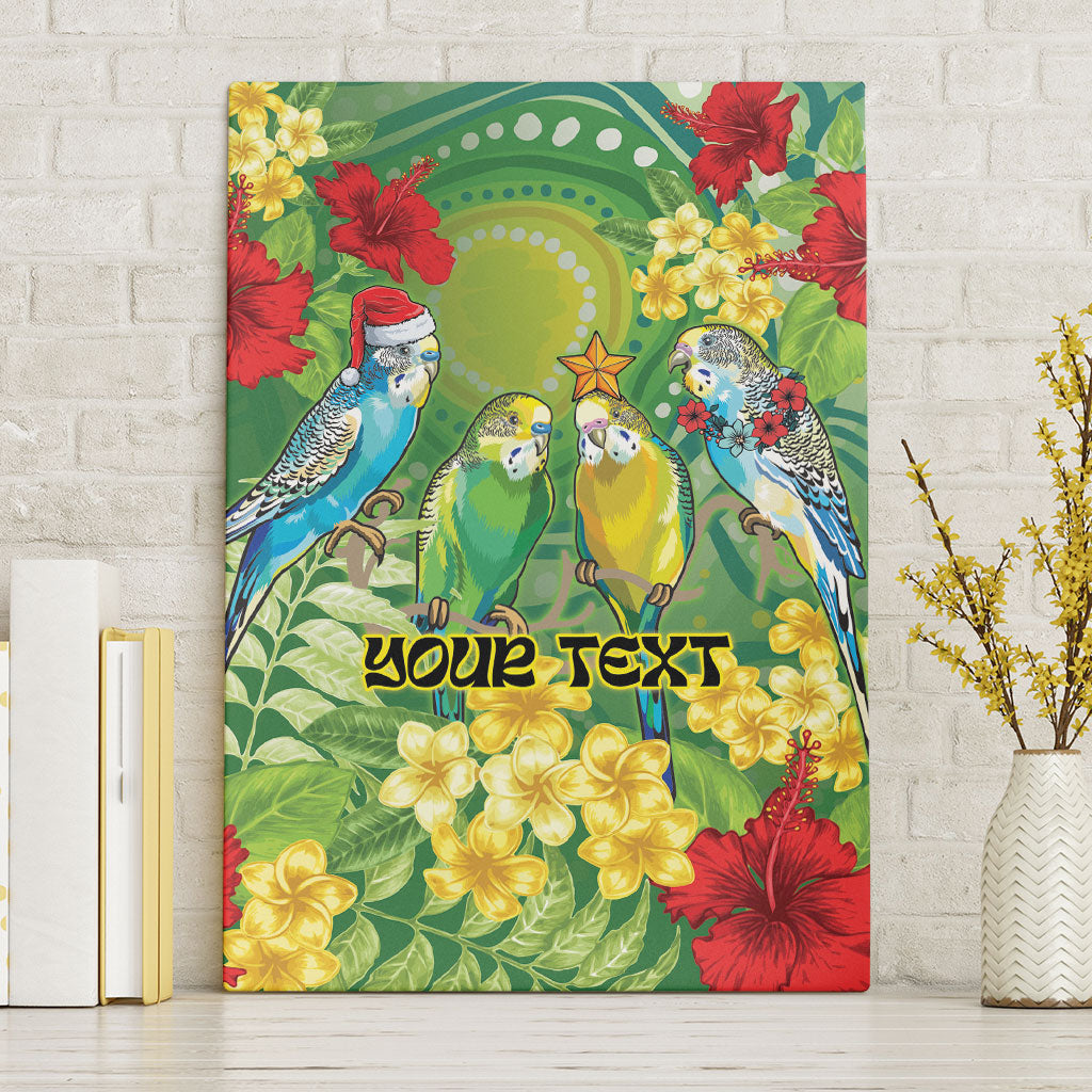 Australia Budgerigars Parakeets Personalised Canvas Wall Art Cute Budgies Santa Tropical Flowers