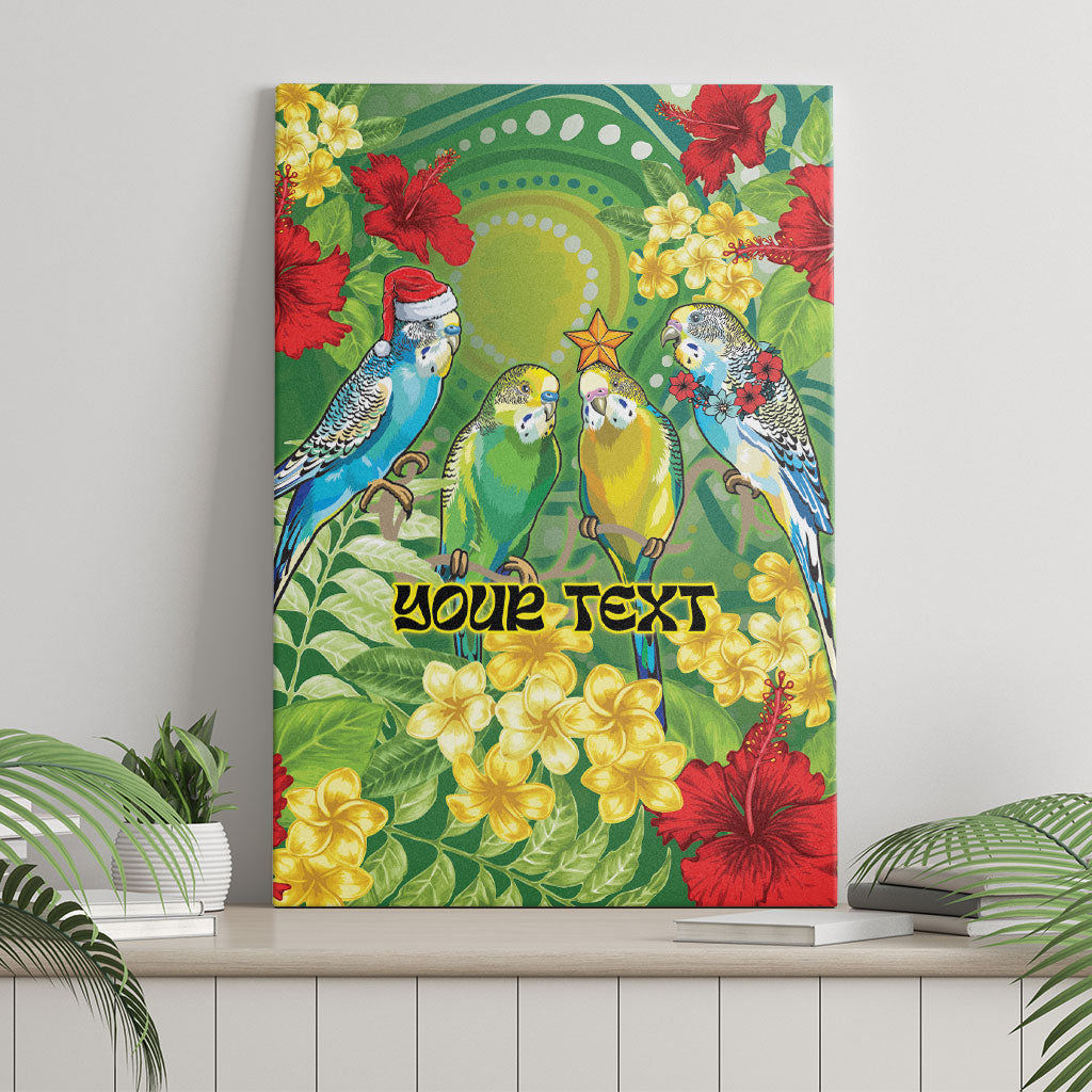 Australia Budgerigars Parakeets Personalised Canvas Wall Art Cute Budgies Santa Tropical Flowers
