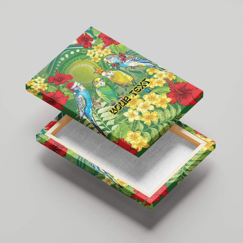 Australia Budgerigars Parakeets Personalised Canvas Wall Art Cute Budgies Santa Tropical Flowers
