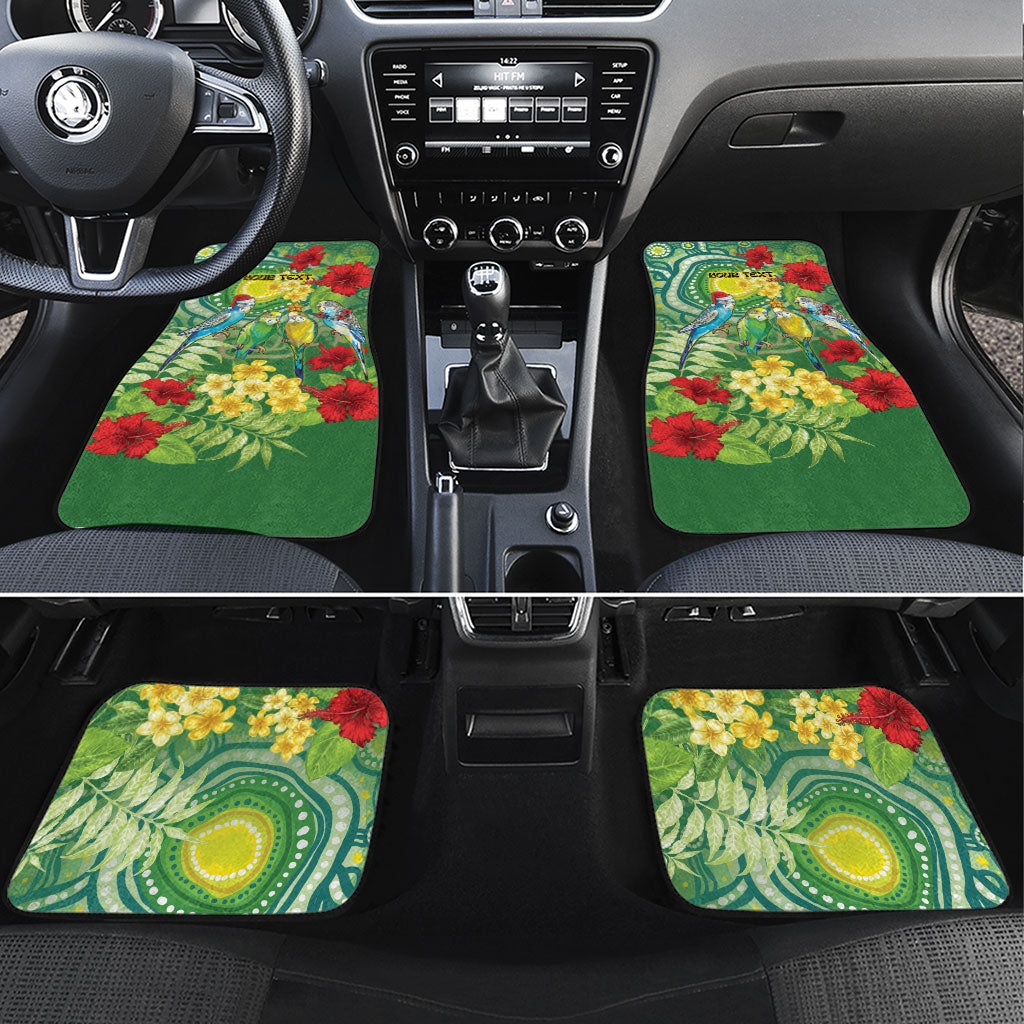 Australia Budgerigars Parakeets Personalised Car Mats Cute Budgies Santa Tropical Flowers