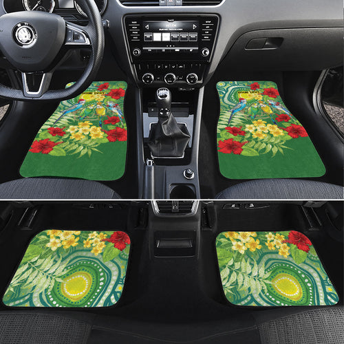 Australia Budgerigars Parakeets Personalised Car Mats Cute Budgies Santa Tropical Flowers
