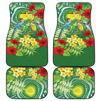 Australia Budgerigars Parakeets Personalised Car Mats Cute Budgies Santa Tropical Flowers