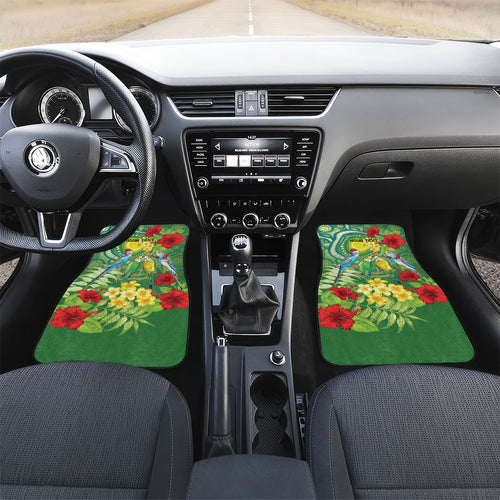 Australia Budgerigars Parakeets Personalised Car Mats Cute Budgies Santa Tropical Flowers