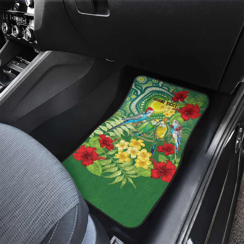 Australia Budgerigars Parakeets Personalised Car Mats Cute Budgies Santa Tropical Flowers