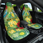Australia Budgerigars Parakeets Personalised Car Seat Cover Cute Budgies Santa Tropical Flowers