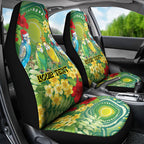 Australia Budgerigars Parakeets Personalised Car Seat Cover Cute Budgies Santa Tropical Flowers