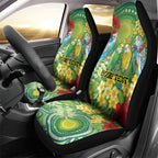 Australia Budgerigars Parakeets Personalised Car Seat Cover Cute Budgies Santa Tropical Flowers