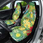Australia Budgerigars Parakeets Personalised Car Seat Cover Cute Budgies Santa Tropical Flowers
