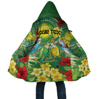 Australia Budgerigars Parakeets Personalised Cloak Cute Budgies Santa Tropical Flowers