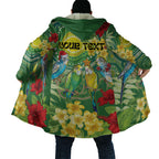 Australia Budgerigars Parakeets Personalised Cloak Cute Budgies Santa Tropical Flowers