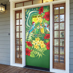 Australia Budgerigars Parakeets Personalised Door Cover Cute Budgies Santa Tropical Flowers