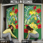 Australia Budgerigars Parakeets Personalised Door Cover Cute Budgies Santa Tropical Flowers