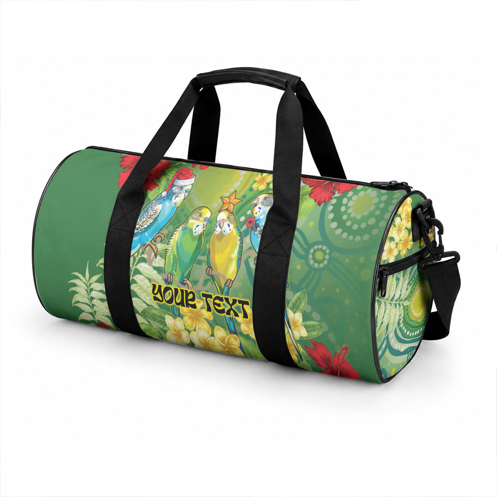 Australia Budgerigars Parakeets Personalised Duffle Bag Cute Budgies Santa Tropical Flowers