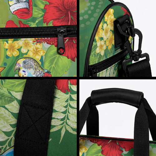 Australia Budgerigars Parakeets Personalised Duffle Bag Cute Budgies Santa Tropical Flowers