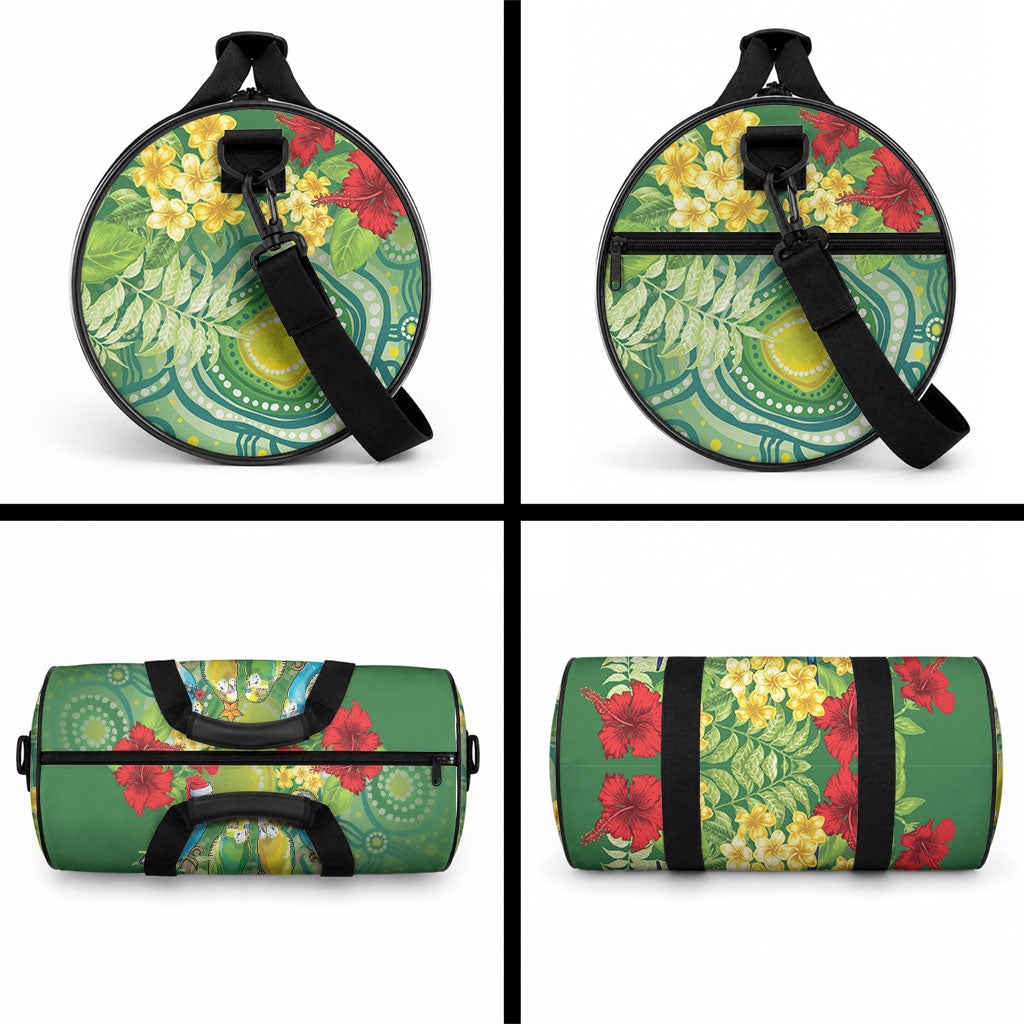 Australia Budgerigars Parakeets Personalised Duffle Bag Cute Budgies Santa Tropical Flowers