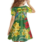 Australia Budgerigars Parakeets Personalised Family Matching Puletasi and Hawaiian Shirt Cute Budgies Santa Tropical Flowers