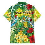Australia Budgerigars Parakeets Personalised Family Matching Tank Maxi Dress and Hawaiian Shirt Cute Budgies Santa Tropical Flowers
