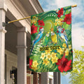 Australia Budgerigars Parakeets Personalised Garden Flag Cute Budgies Santa Tropical Flowers