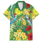 Australia Budgerigars Parakeets Personalised Hawaiian Shirt Cute Budgies Santa Tropical Flowers
