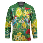 Australia Budgerigars Parakeets Personalised Hockey Jersey Cute Budgies Santa Tropical Flowers